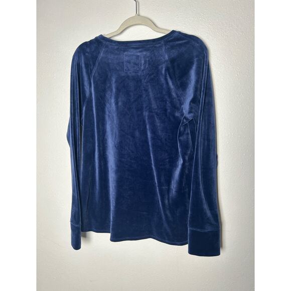 Lilly Pulitzer Women's Blythe Velour Pullover in Low Tide Navy Long Sleeve Sz L - Picture 5 of 6